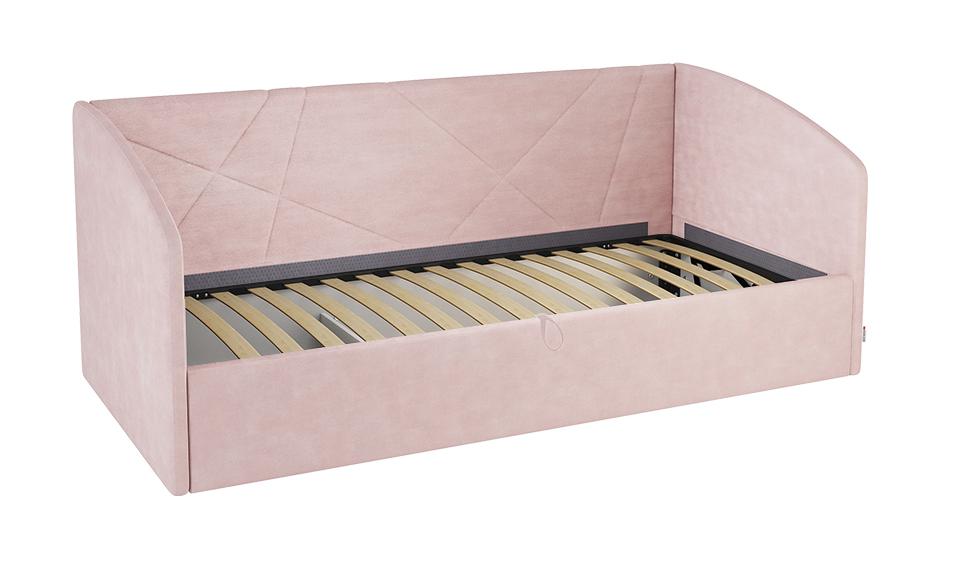 Кровать ( Софа) Бест 900*2000 Нежно-розовый (велюр)