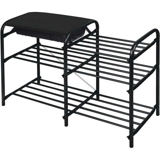 Этажерка Люкс 5 с ящиком (арт. ЭТЛ5-1/Ч) КАРКАС мат.черный