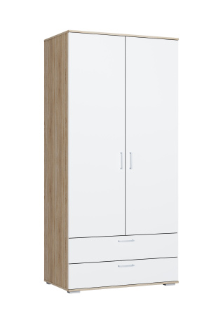 Шкаф ШР 2/1 с ящиками  Лайт белый/корпус дуб сонома