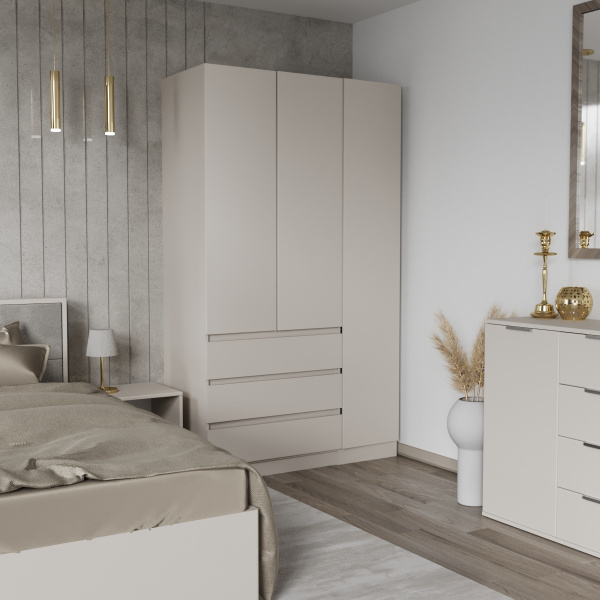 Шкаф Лофт 3дв+3ящ Кашемир