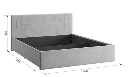 Лора 2 Кровать 1600*2000 Пудра (без основания)