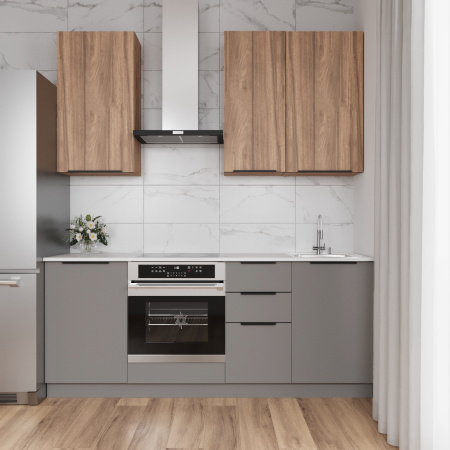 КАТАНИЯ  Шкаф под вытяжку 600  Дуб крафт табачный/Орех Антик