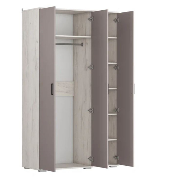 Ультра Шкаф  УЛЬТРА ШР-3  крафт белый/глиняный серый