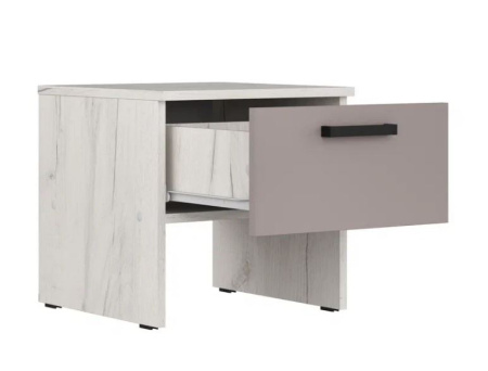 Ультра Тумба прикроватная ТП-38 крафт белый/глиняный серый