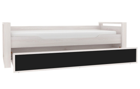 Nature 80 Кровать 90*190 Ясень Анкор св-Черный