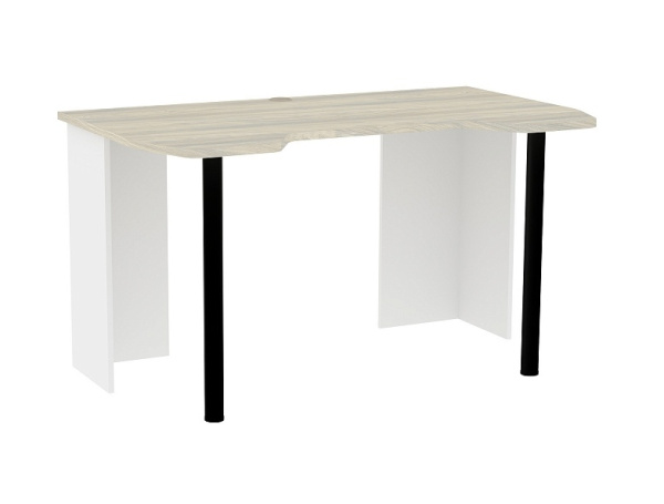 Aurelio 84 Стол компьтерный Белый-Блеквуд Сатиновый