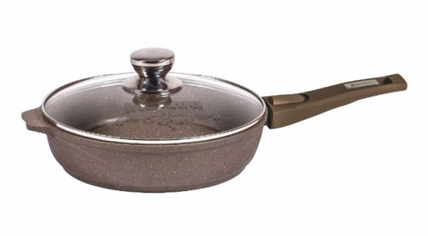 Сковорода 24см АП Гранит brown с кр.
