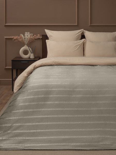 Плед Texrepublic фланель однотон страйп 150*200 94348