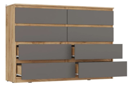 Сити Комод К-16 Серый Графит/Дуб Крафт Золотой /Ваша ме