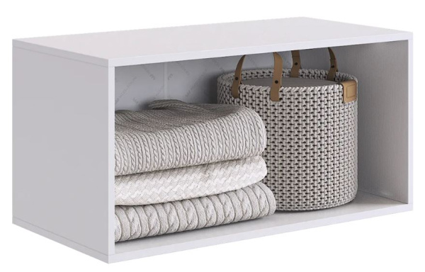 Зефир Антресоль 2дв/118.01/Белое дерево/серый (эмаль)