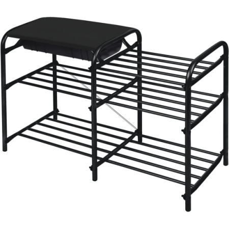 Этажерка Люкс 5 с ящиком (арт. ЭТЛ5-1/Ч) КАРКАС мат.черный