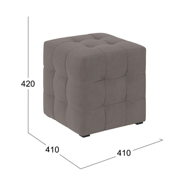 Пуф Тип 1 (Велюр Мокко темный)