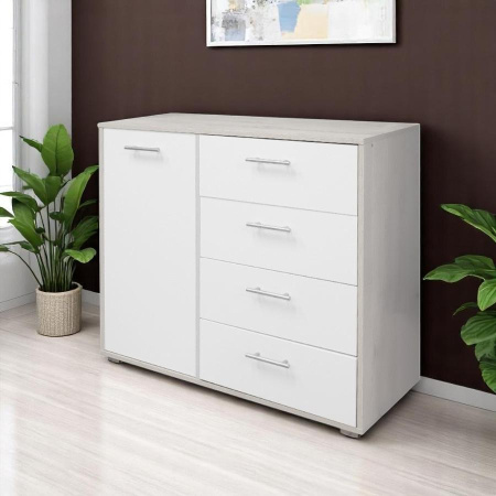 Комод БН-175-04  (986) Сосна лофт/Белый