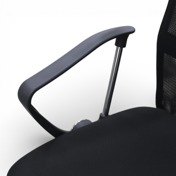 Кресло офисное OM133 сетка, хром, черный/49x62x108*118с