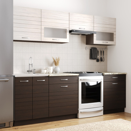 Кухонный гарнитур РУМБА №5/1 венге ЛЕН / ВЕНГЕ +сушка