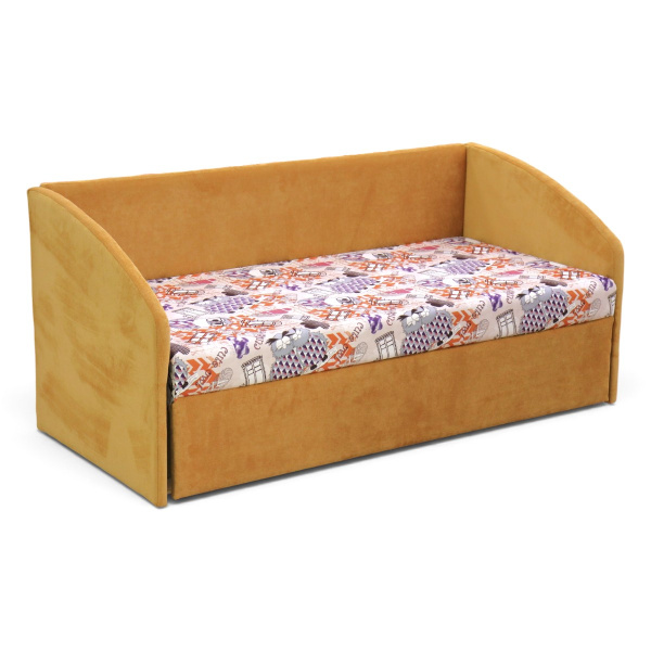 Диван малогабаритный  "Лидер 1/2" OWL brick/Velvet Lux6