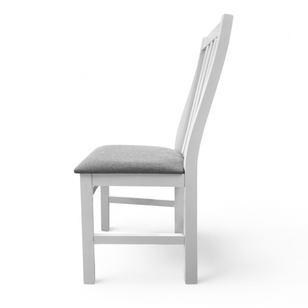 Стул Соло белая эмаль, сиденье Рогожка 41/150 (Серый)