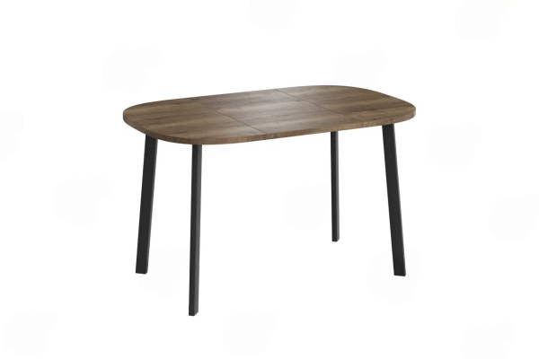 Стол УГО 800(+450)*800,ЛДСП EGGER:Дуб Галифакс Табак /нога Сканди металл(черный М) 