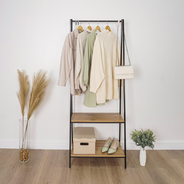 Вешалка гардеробная Алабама 22, дуб вотан/Черный