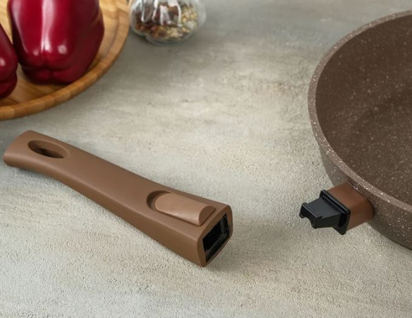 Сковорода 24см АП Гранит brown с кр.