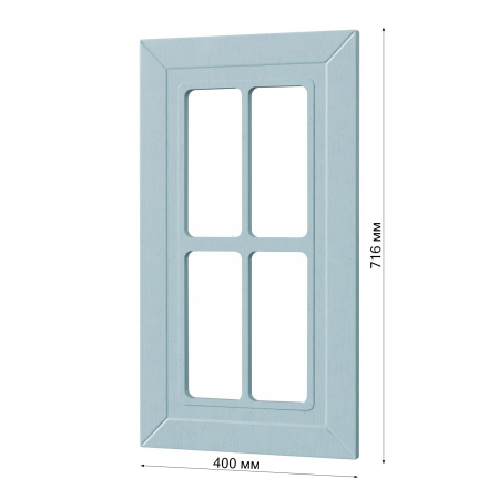 Фасад РОМБ голубой 400 СТЕКЛО
