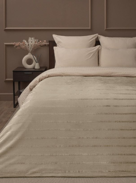 Плед Texrepublic фланель однотон страйп 200*220 94347