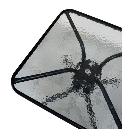 Стол квадратный арт. SC-073 70*70, (каркас черн., столешница стекло) "Garden story"