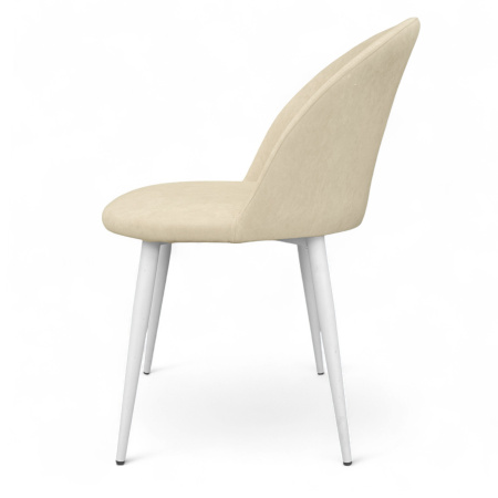 Стул Соло Металл белый, бежевый Ultra Sand