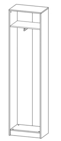 Шкаф Лофт-2 Дуб Сонома/Белый