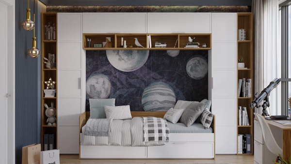 Стелла (молодежная) Шкаф д/одежды 402.22 Исп.2