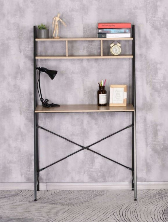 Стол Sheffilton SHT-Т36 ЛДСП/металл ТК-1 черный муар/скандинавский орех 