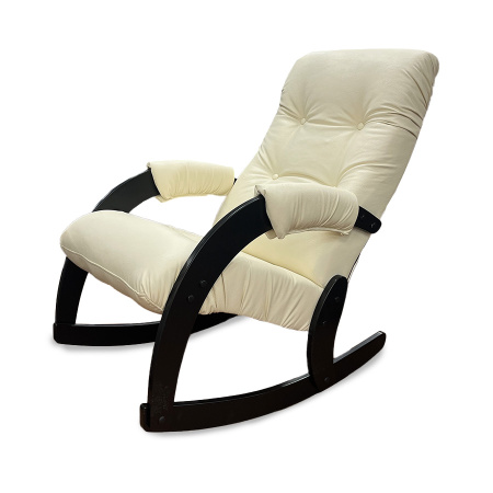 Кресло-качалка Dondolo, Модель 67 венге, экокожа бежевый Dundi 112