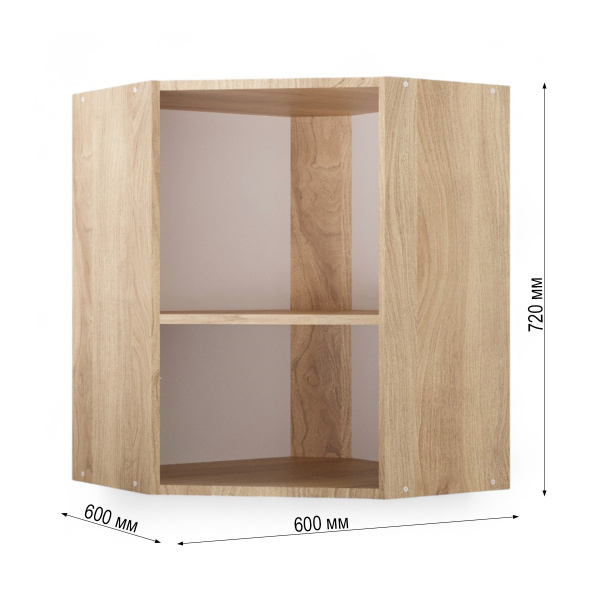 НОВА Корпус шкафа настенного углового / Дуб сонома