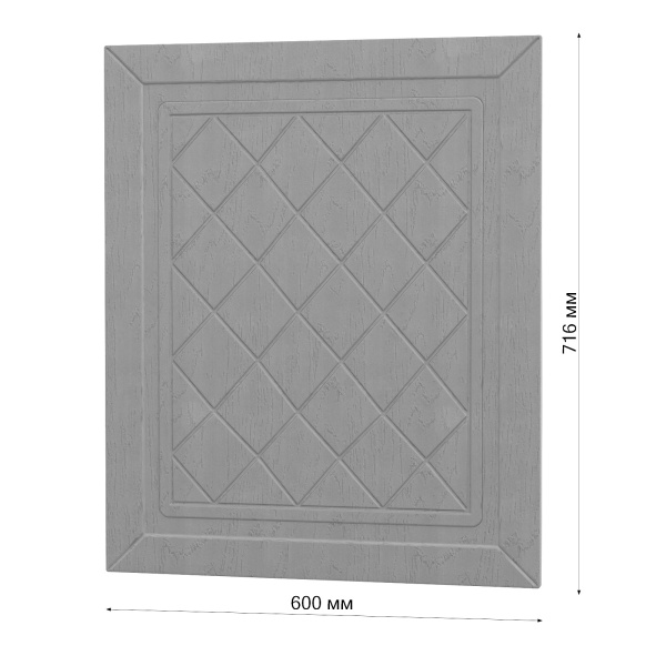 Фасад РОМБ серый 600 для посудомоечной машины