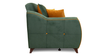 Диван "Френсис" Арт. ТД 260/6 Salsa 054 (зеленый) Амиго еллоу (золотистый желтый)