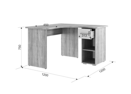 Лайт-1 Стол компьютерный угловой 1200