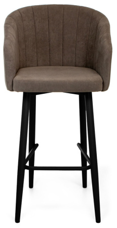 Стул Верона БАРНЫЙ, Т173- капучино+нога барная Bh70см 1R38(черный)