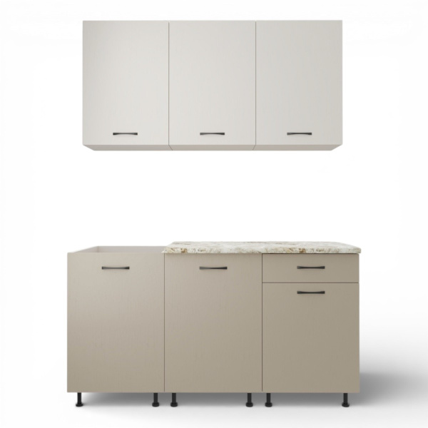 Кухонный гарнитур  №2/1 Кашемир/Дуб Латте/Дуб Мокко