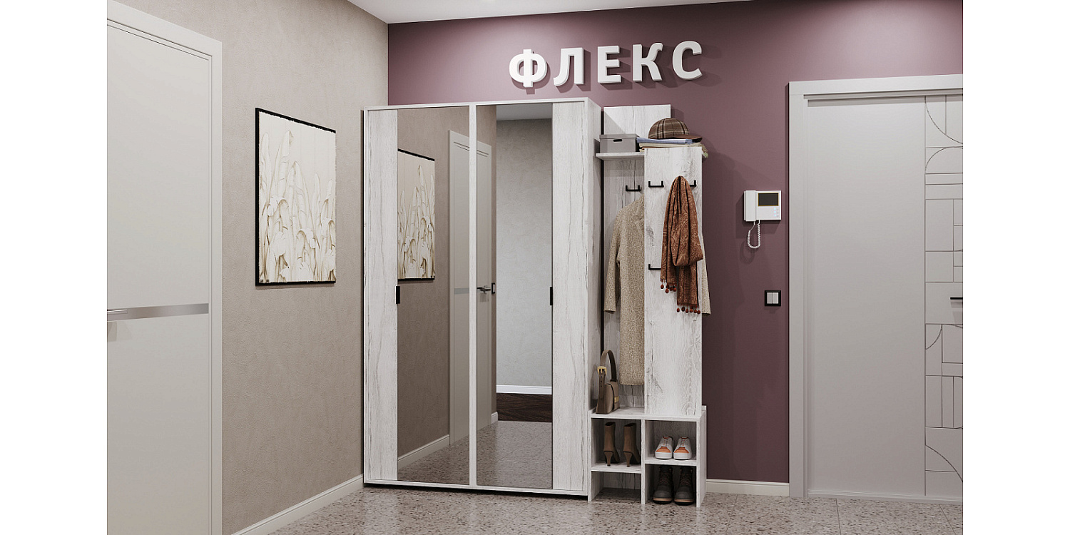 Флекс 88 Прихожая Тумба (Дуб шавиниган)