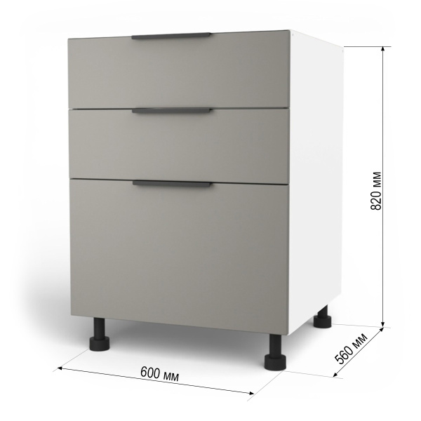 КАТАНИЯ  Стол  600  с 3-мя ящиками 