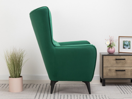 Кресло "Феличе" Арт. ТК 529 Velutto 33 (темно-зеленый малахитовый)