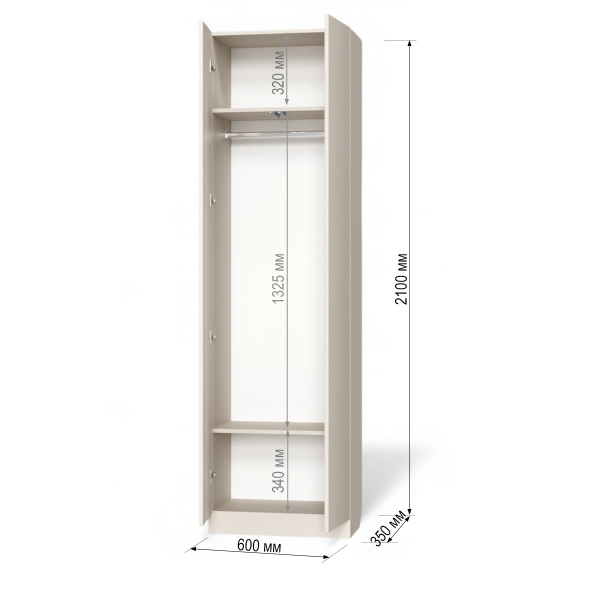 Прихожая Лофт Шкаф  (Кашемир) 600*350*2100