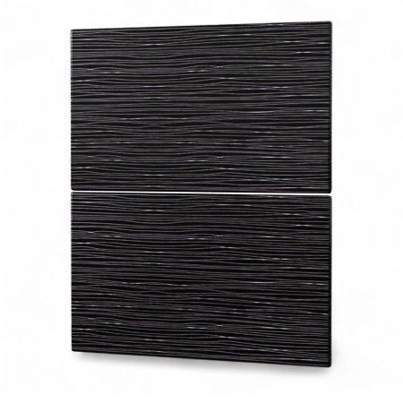 Фасад  ЧЕРНЫЙ СТРАЙП 2 ящика 600 