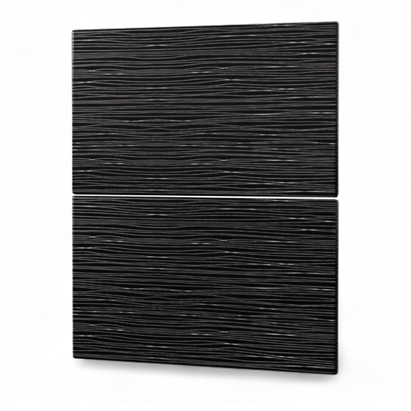 Фасад  ЧЕРНЫЙ СТРАЙП 2 ящика 600 