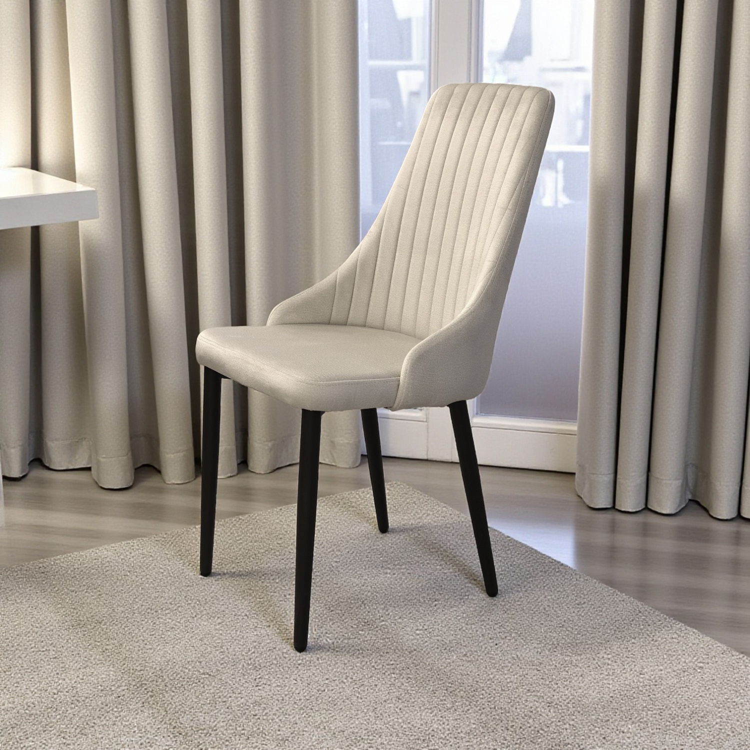 Стул Боне-3 Велюр Бежевый / Коричневый Муар