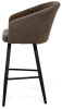 Стул Верона БАРНЫЙ, Т173- капучино+нога барная Bh70см 1R38(черный)