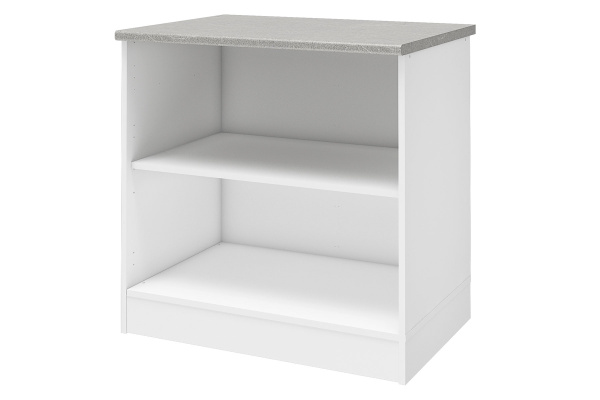 Уют СТЛ.275.04 МСТ Шкаф напольный 80 + фасад+столешница Белый /БЕТОН 