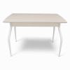 Стол Уют 3 1100(+390)*700*750 МДФ Кашемир/Кашемир /опора №1 Белый (D40)