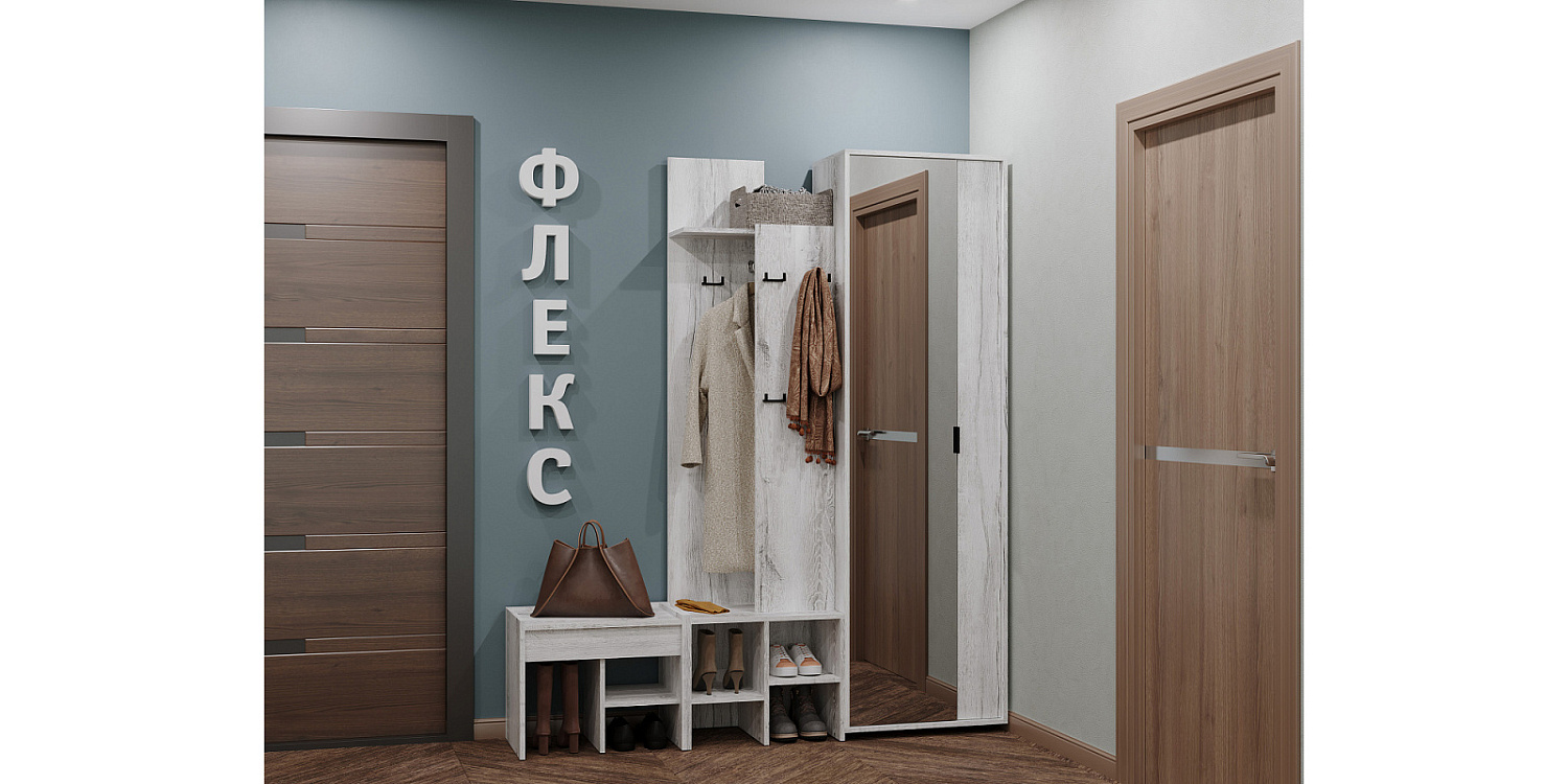 Флекс 88 Прихожая Тумба (Дуб шавиниган)