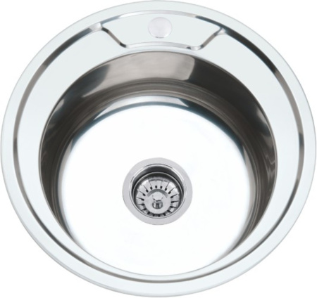 Мойка врезная круглая MG6-49   (круглая)  (со сливной арматурой)